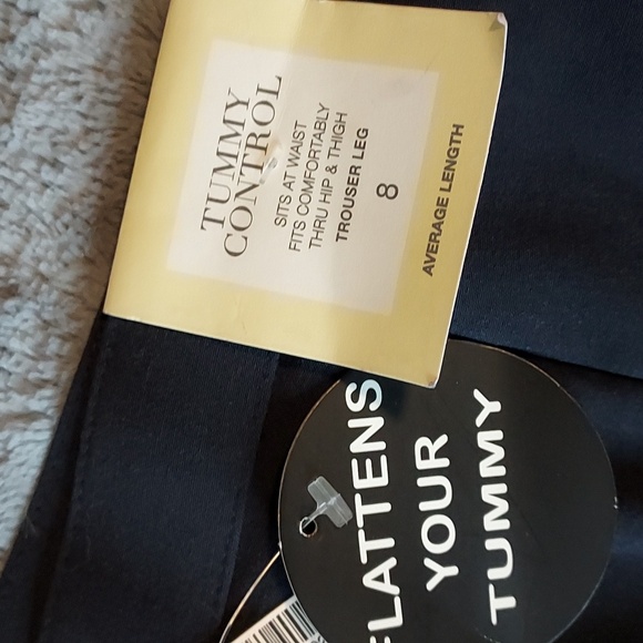Dressbarn Navy Tummy Control Dress Pants..8 - Picture 2 of 5